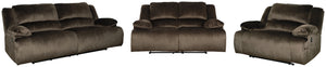 Clonmel Signature Design Contemporary Reclining 3-Piece Living Room Set