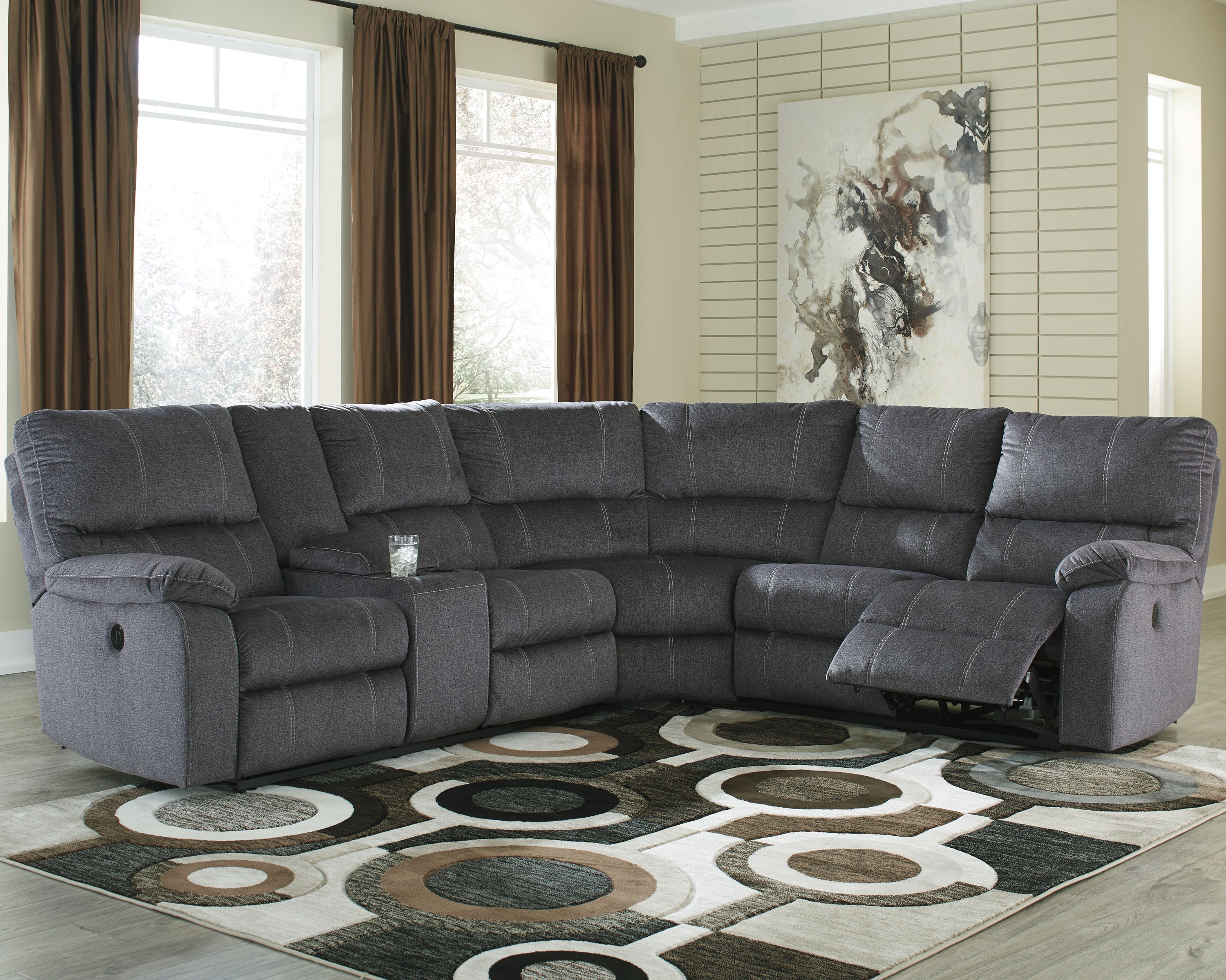 Urbino Signature Design by Ashley 3-Piece Power Reclining Sectional