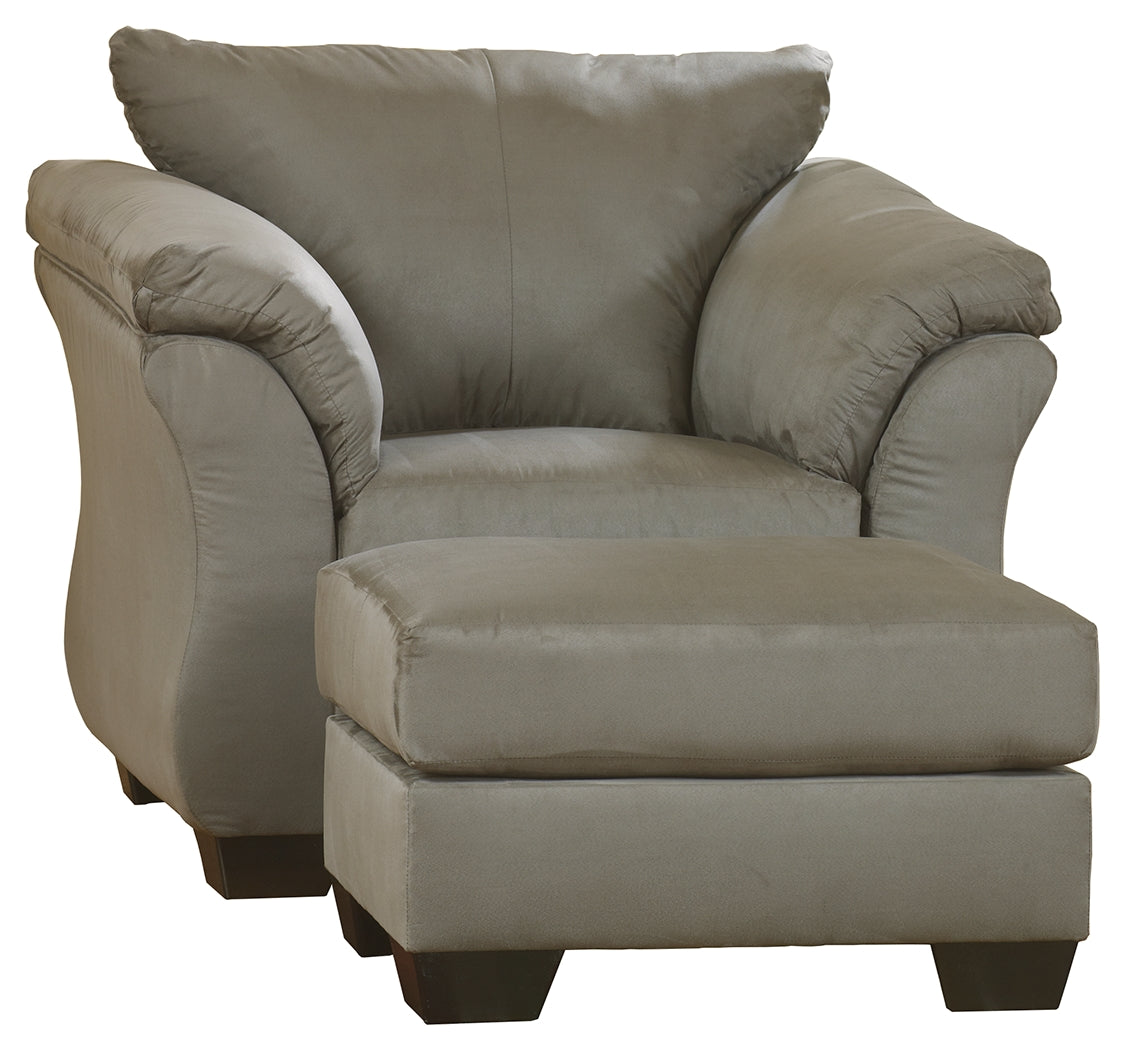 Darcy Signature Design 2-Piece Chair and Ottoman Set