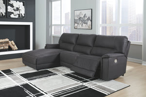 Henefer Signature Design by Ashley 3-Piece Power Reclining 3-Piece Reclining Sectional with Chaise