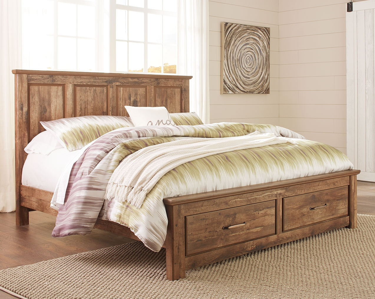 Blaneville Signature Design by Ashley King Panel Bed with 2 Storage Drawers