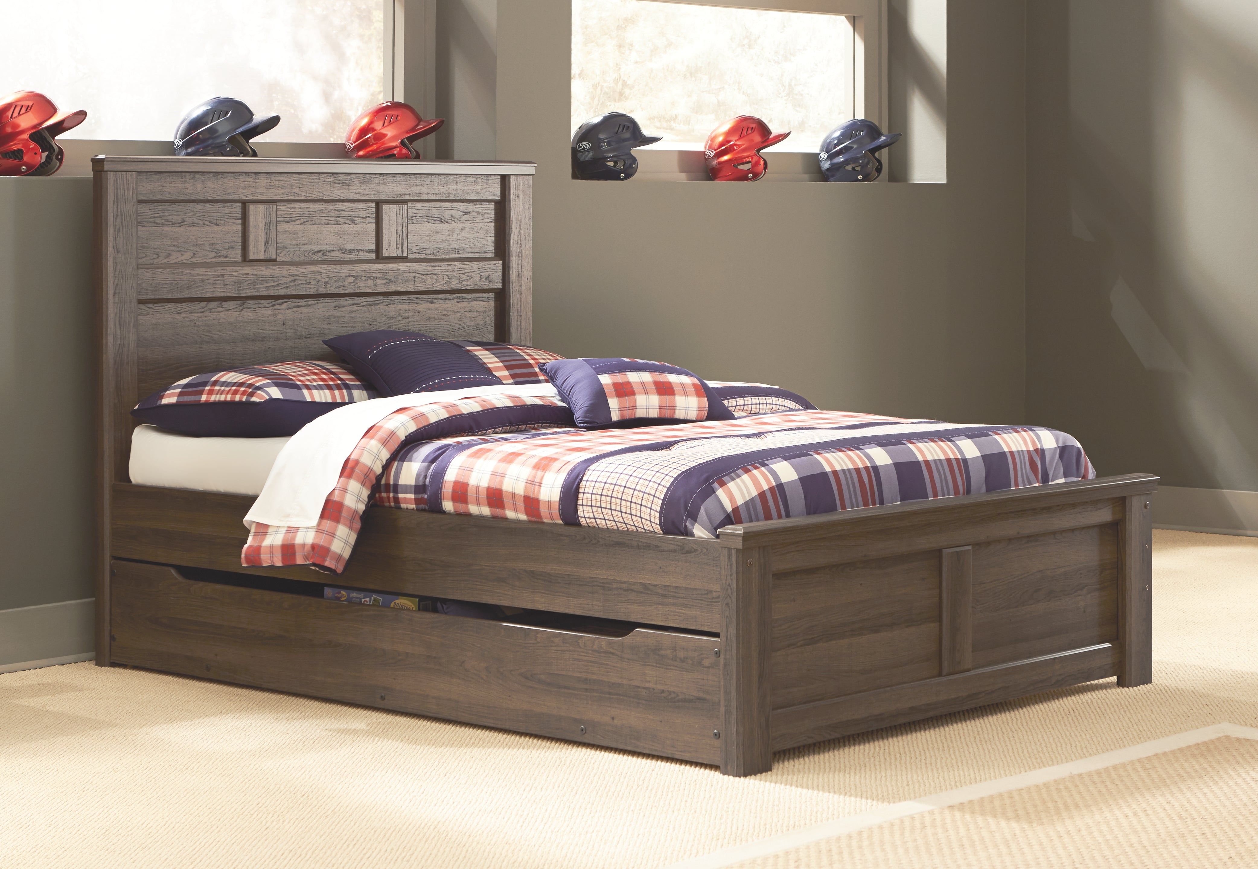 Juararo Signature Design by Ashley Full Panel Bed with Trundle or 1 Large Storage Drawer