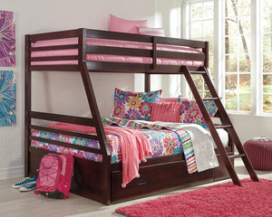 Halanton Signature Design by Ashley Twin over Full Bunk Bed with 1 Large Storage Drawer