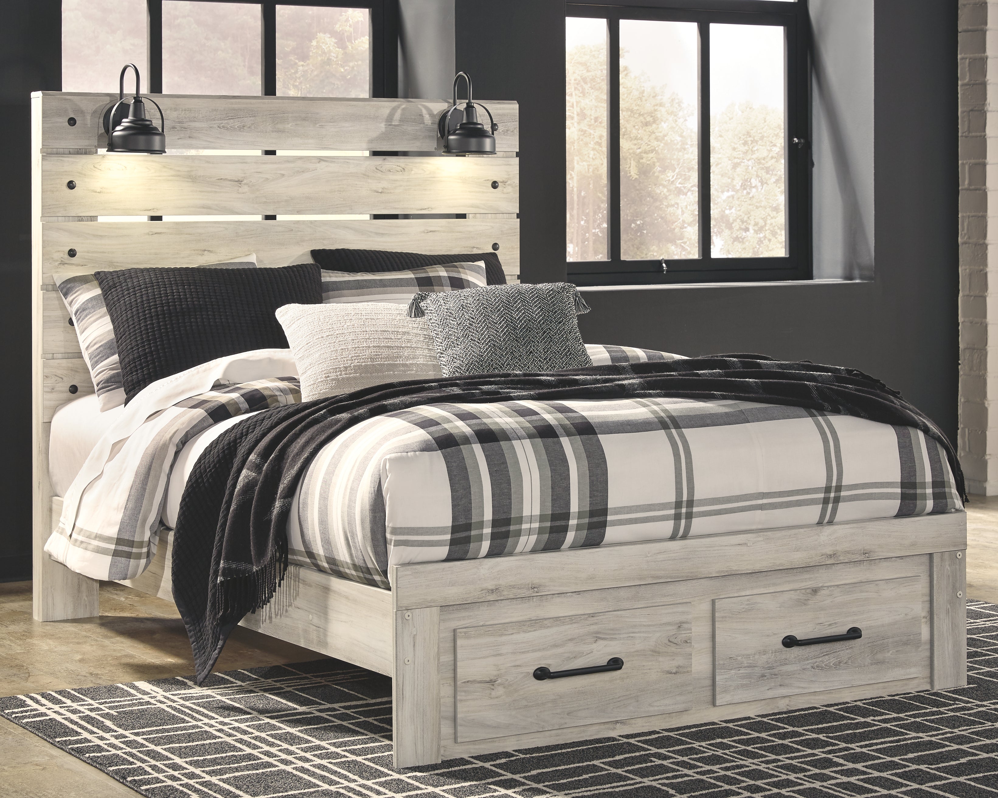 Cambeck Signature Design by Ashley Panel Bed with 2 Storage Drawers