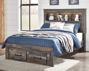 Drystan Signature Design by Ashley Bookcase Bed with 2 Storage Drawers