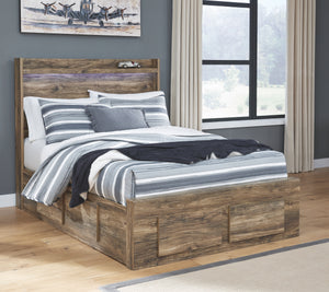 Rusthaven Signature Design by Ashley Full Panel Bed with 6 Storage Drawers