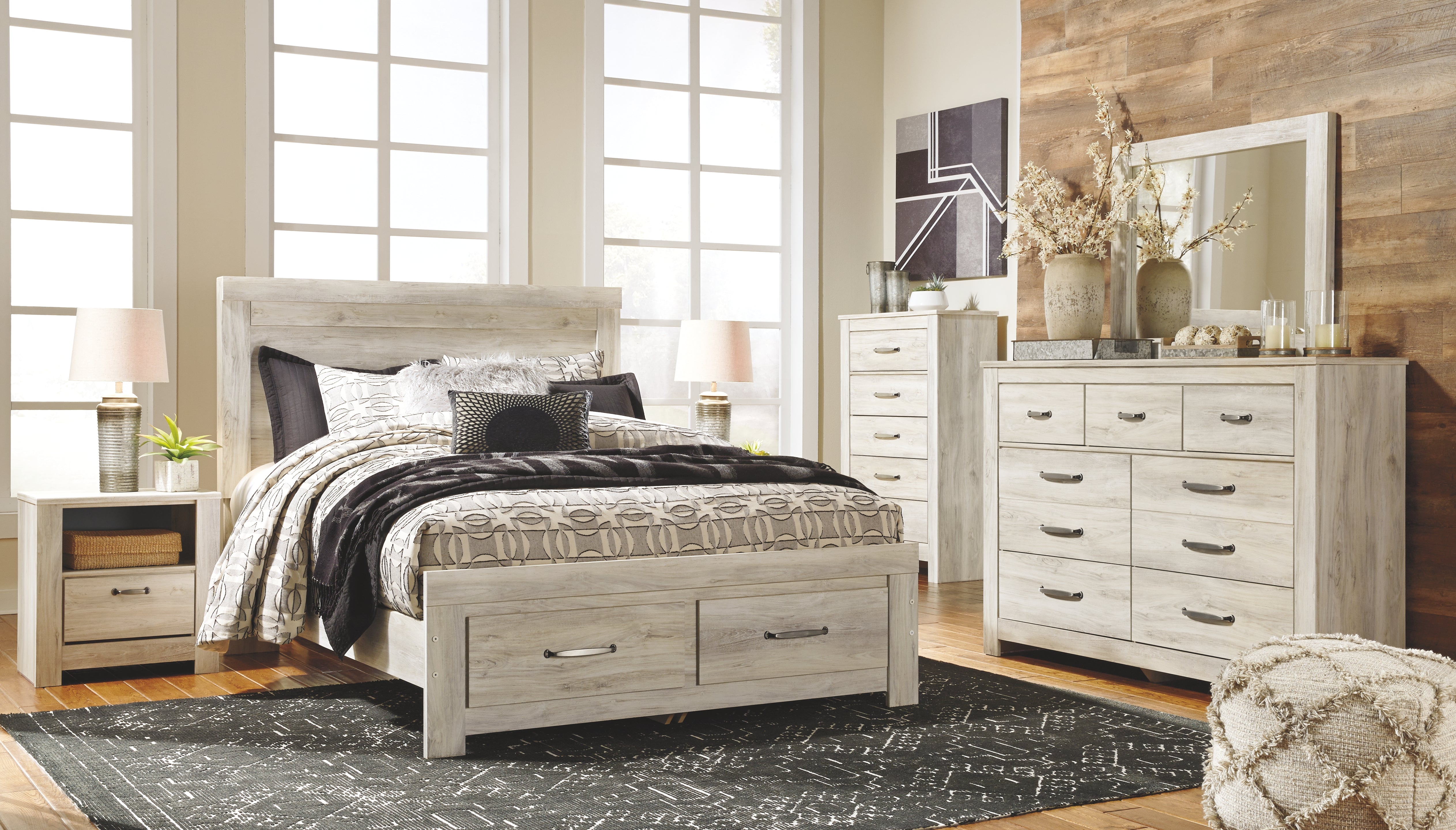 Bellaby Signature Design by Ashley Queen Platform Bed with 2 Storage Drawers