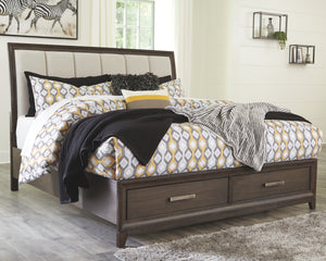 Brueban Signature Design by Ashley California King Panel Bed with 2 Storage Drawers