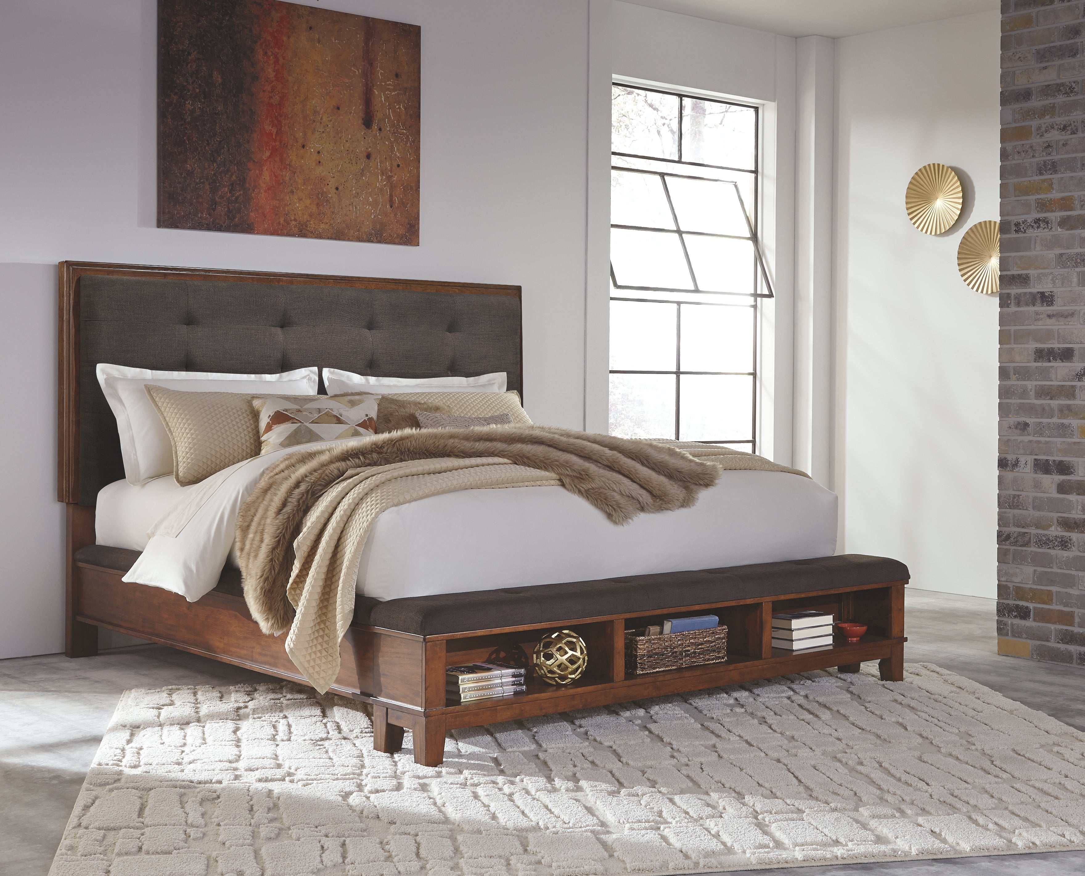 Ralene Signature Design by Ashley California King Upholstered Panel Bed