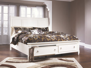 Prentice Millennium by Ashley King Sleigh Bed with 2 Storage Drawers