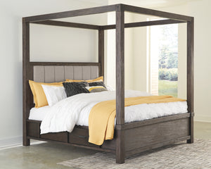 Dellbeck Millennium by Ashley California King Canopy Bed with 4 Storage Drawers