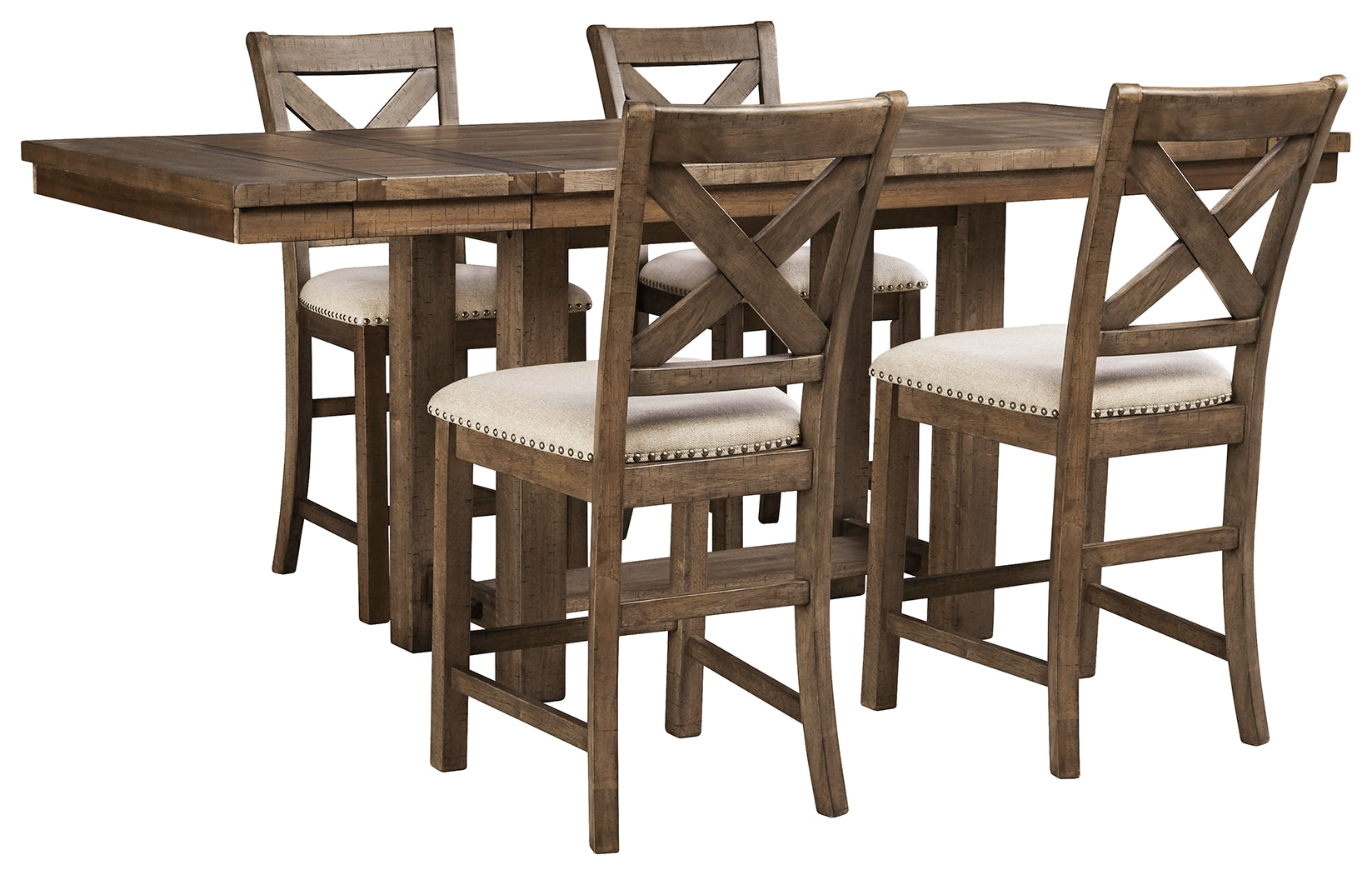 Moriville Signature Design 5-Piece Counter Height Dining Room Set