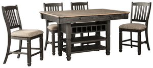 Tyler Creek Signature Design Counter Height 5-Piece Dining Room Set