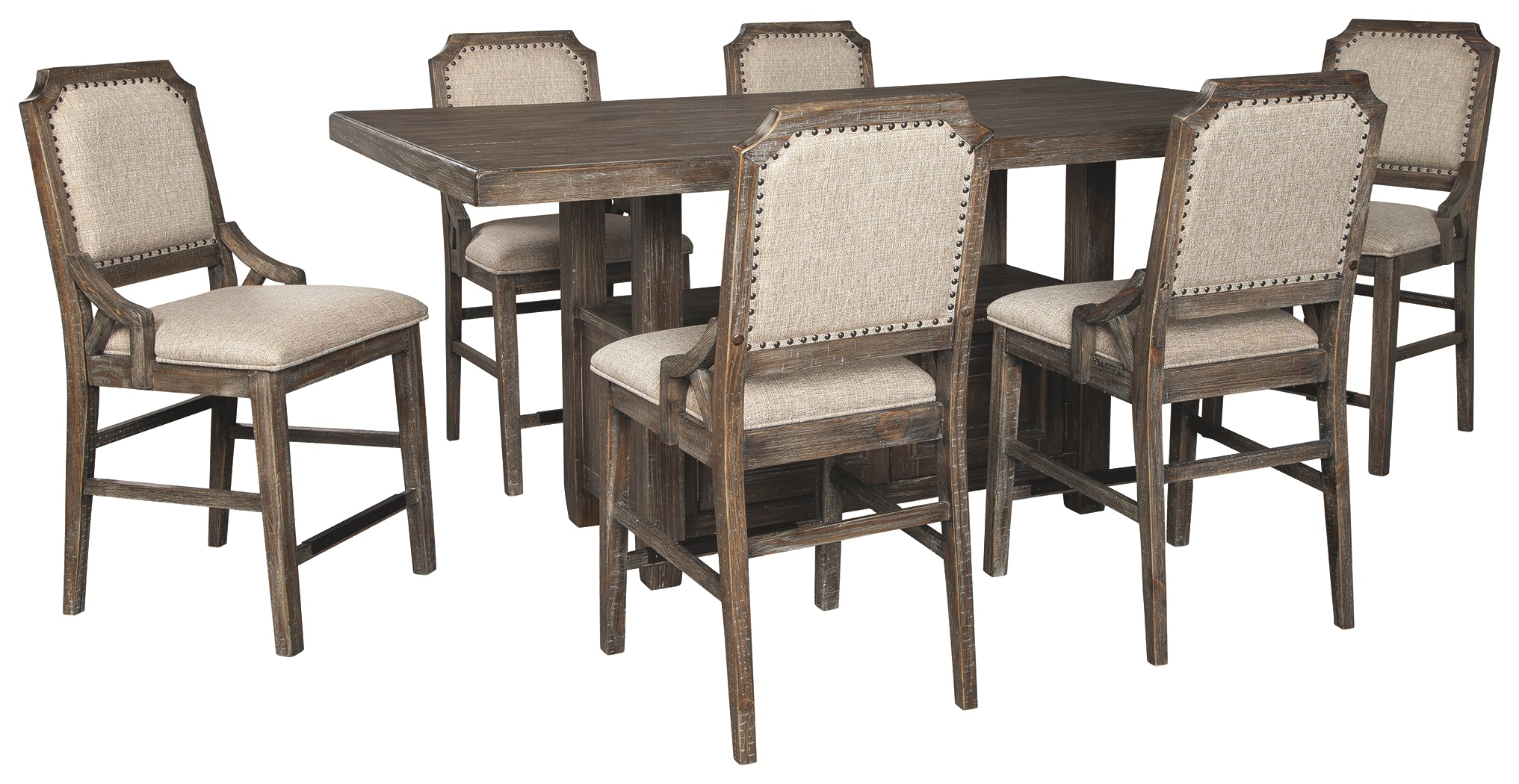 Wyndahl Signature Design Counter Height 7-Piece Dining Room Set