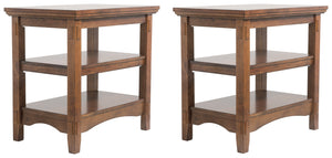 Cross Island Signature Design Chair Side 2-Piece End Table Set